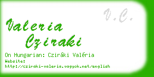 valeria cziraki business card