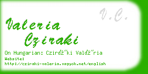 valeria cziraki business card